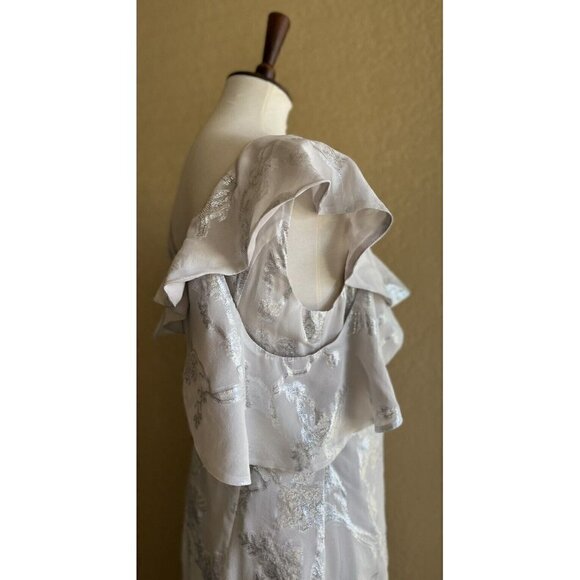 Bardot Women's Cold Shoulder Metallic-Print Wrap Dress Size M $169 - Picture 11 of 12